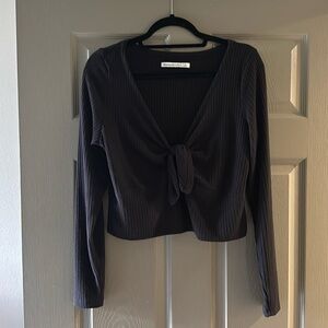 Abercrombie Deep V Knot Crop Top